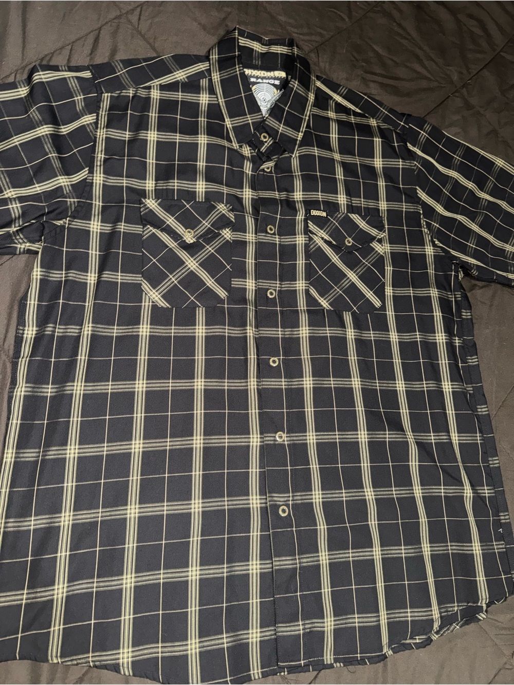 Dixxon Range Black & Green Plaid Button-Up Bamboo Shirt